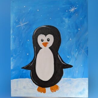 Kids Paint Class, Age 7+</br> "Happy Penguin"</br>Sat Nov 16</br>11:00am - 12:00pm