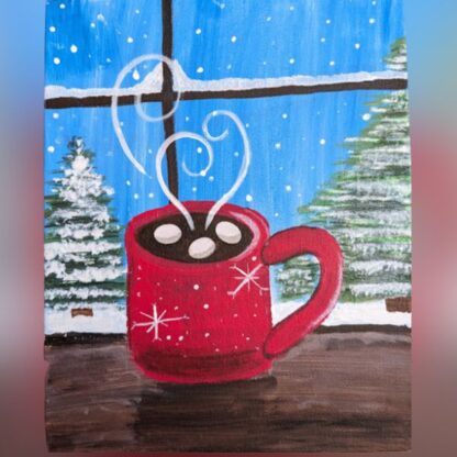 Kids Paint Workshop, Age 7+</br>"Hot Chocolate"</br>Sun Dec 22</br>12:00pm</br>at Boston Pizza Simcoe