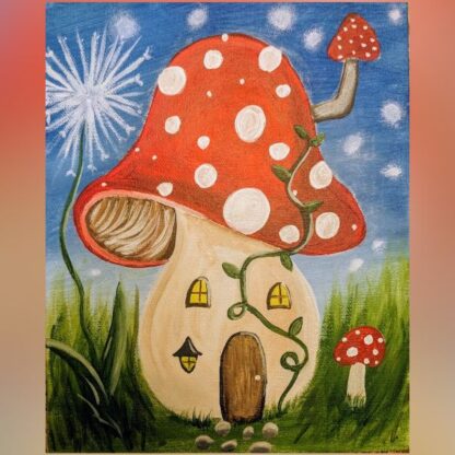 Adult Paint Workshop</br>"Mushroom House"</br>Sat Jan 25</br>2:00pm - 3:30pm