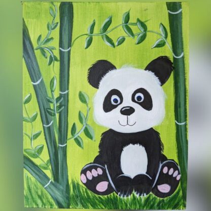 Youth Paint Class, Age 10+</br>"Panda"</br>Sat. Jan 25</br>11:00am - 12:00pm