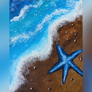 Kids Paint Class, Age 7+</br>"Starfish on the Beach"</br>Fri Jan 17</br>4:30pm - 5:30pm