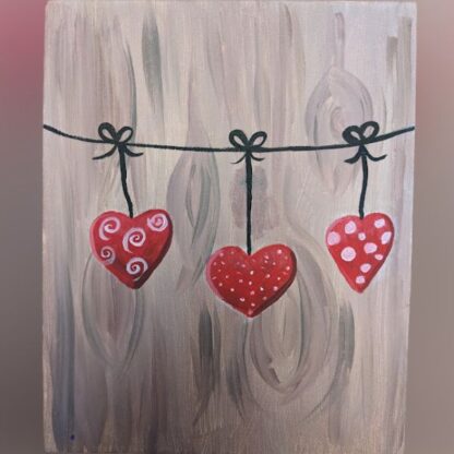 Mini Picassos Paint Class, Age 3+</br> "Valentine Hearts"</br>Sat Feb 1</br>10:30am - 11:30am