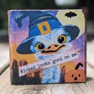 Desk Sitter "Witchy Ostrich"