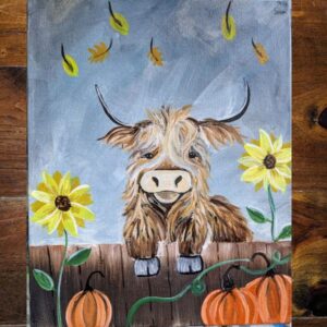 Paint it Forward "Fall Highland Cow" 16+</br>Wed Oct 21</br>6:30pm - 8:00pm